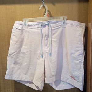 Tommy Bahama Pink Seersucker Swim Trunks